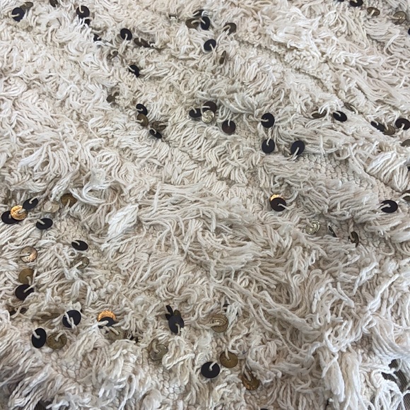 (2) Pottery Barn Boho Chic Moroccan Wedding Blanket Pillow Cover Sham 24" Cream - Picture 5 of 6